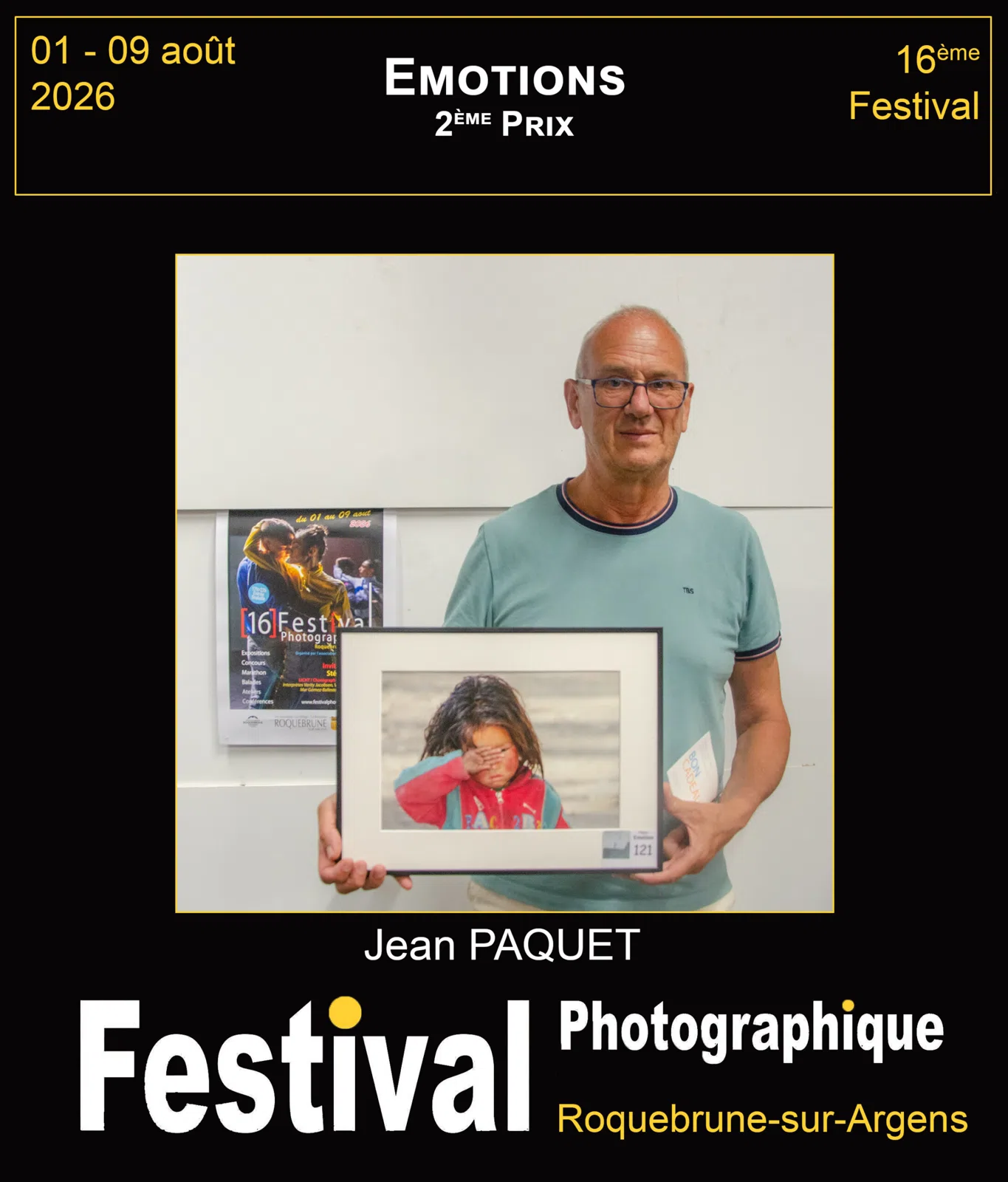 Jean Paquet, arrivé deuxième sur le thème Emotions