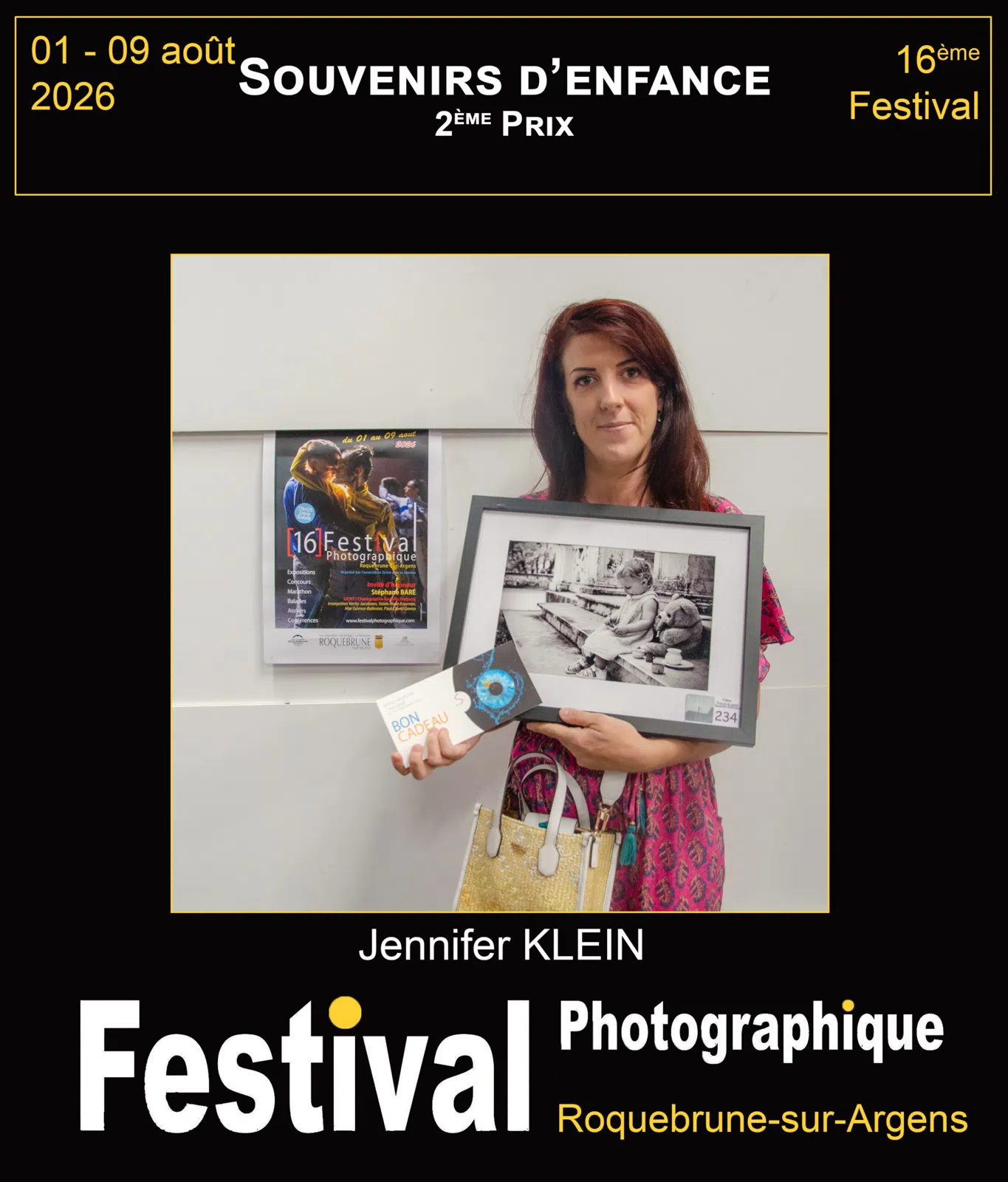 Jennifer Klein, arrivée deuxième sur le thème Souvenirs d'enfance