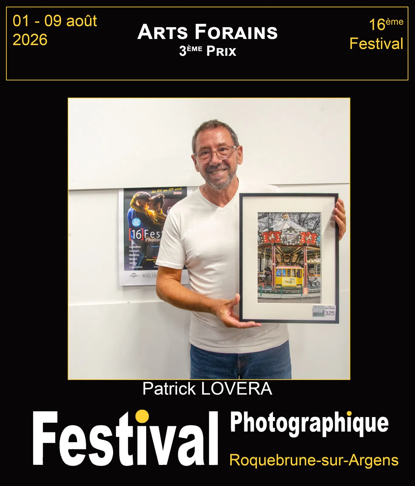 Patrick Lovera, arrivé troisième sur le thème Arts Forains