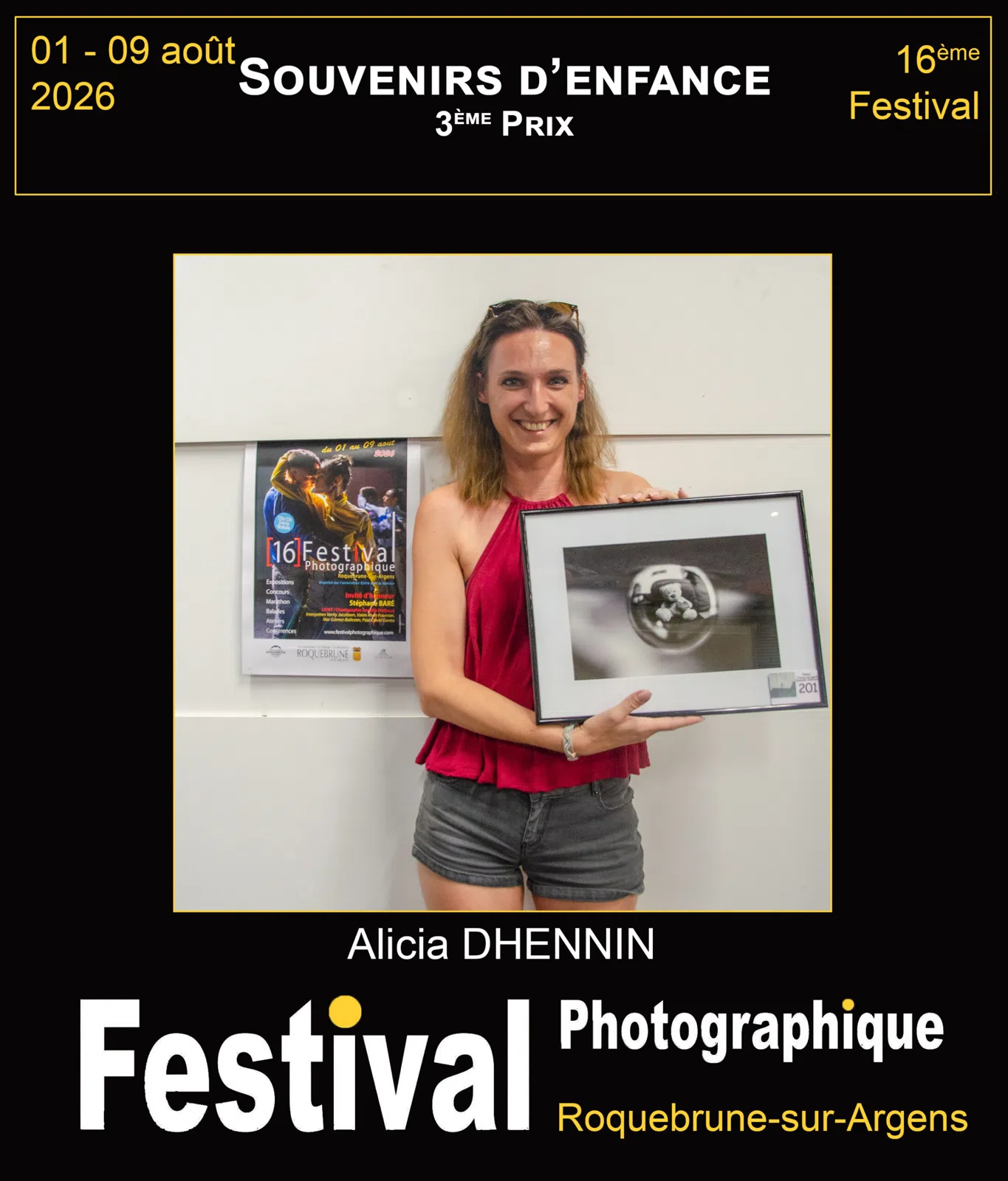 Alicia Dhennin, arrivée troisième sur le thème Souvenirs d'enfance